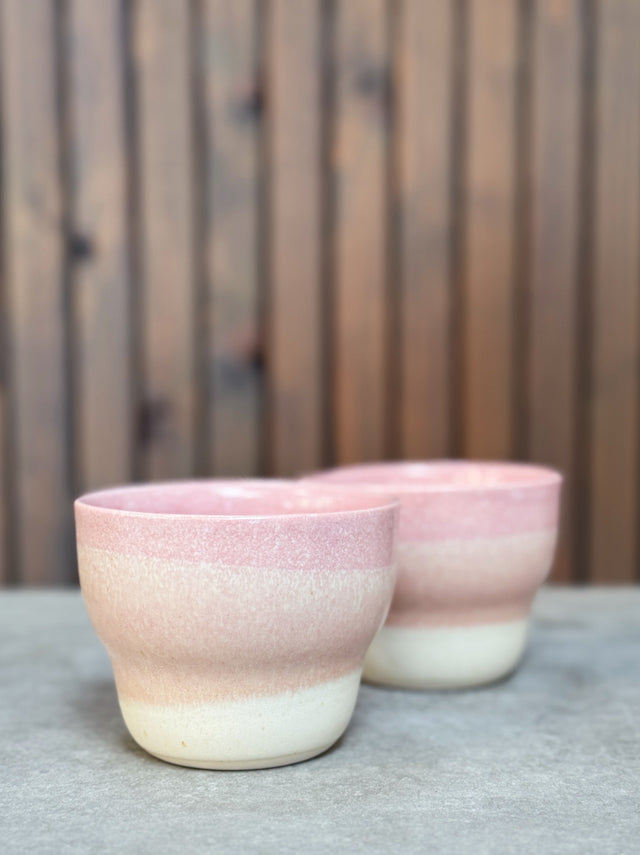 HORIZON large cup - sea rose / eggshell