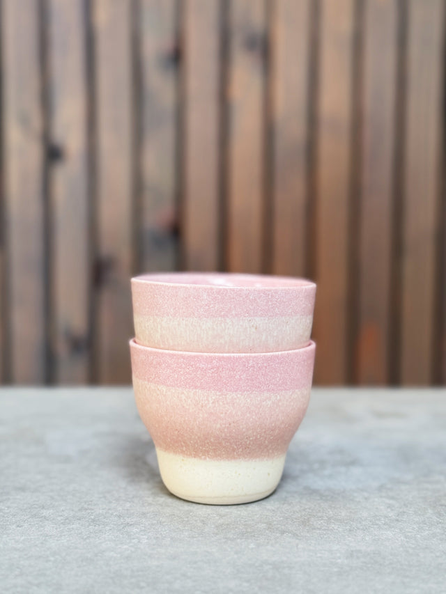 HORIZON medium cup - sea rose/eggshell