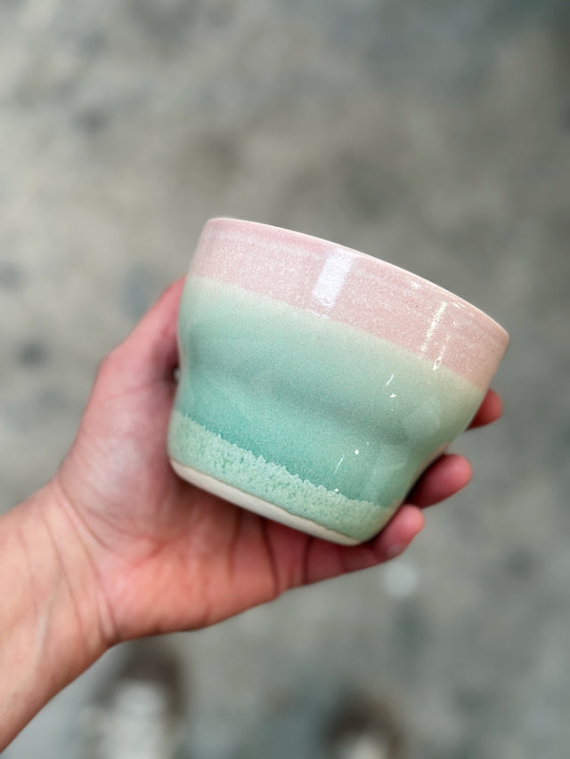 HORIZON large cup - sea rose / grass