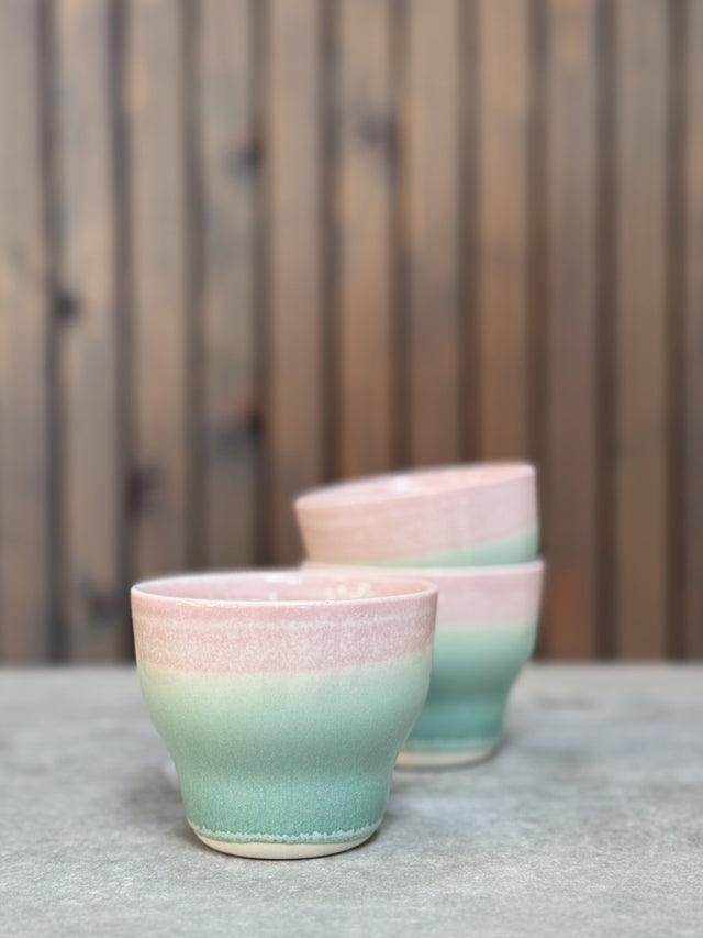 HORIZON medium cup - sea rose / grass