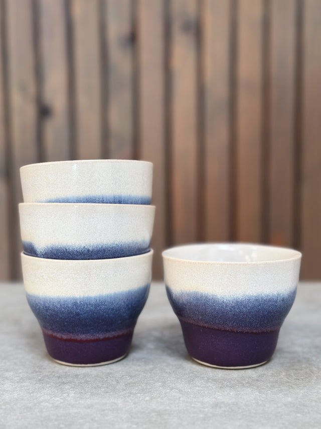 HORIZON medium cup - snow / plum