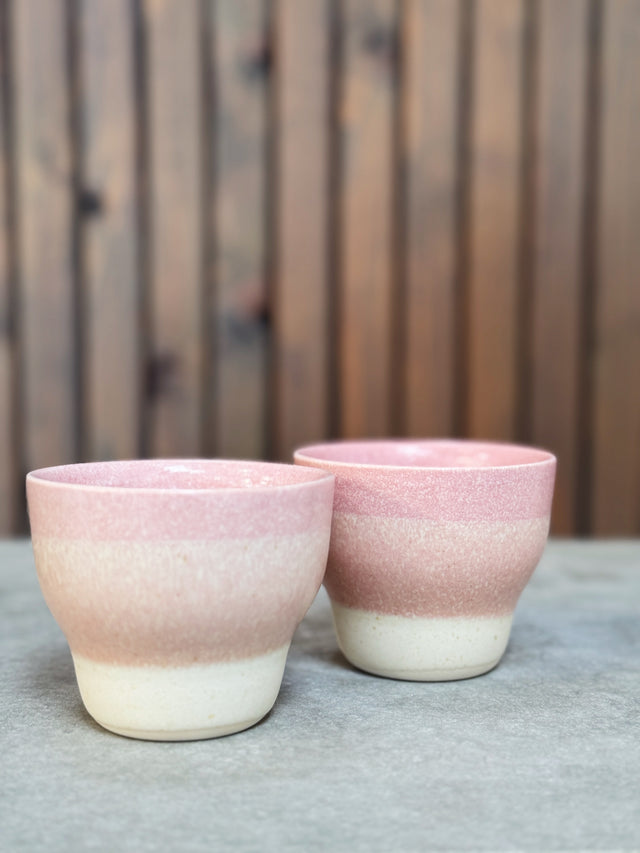 HORIZON medium cup - sea rose/eggshell