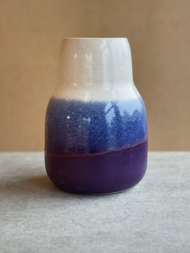 HORIZON large vase - snow/plum
