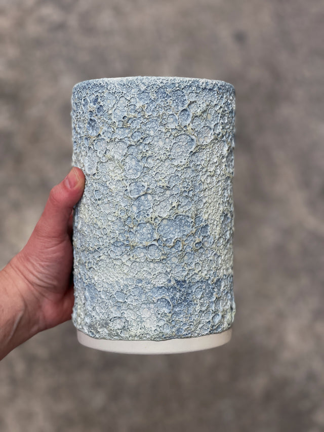 IO Wide Vase - Blue Crater