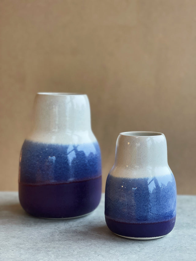 HORIZON small vase - snow/plum