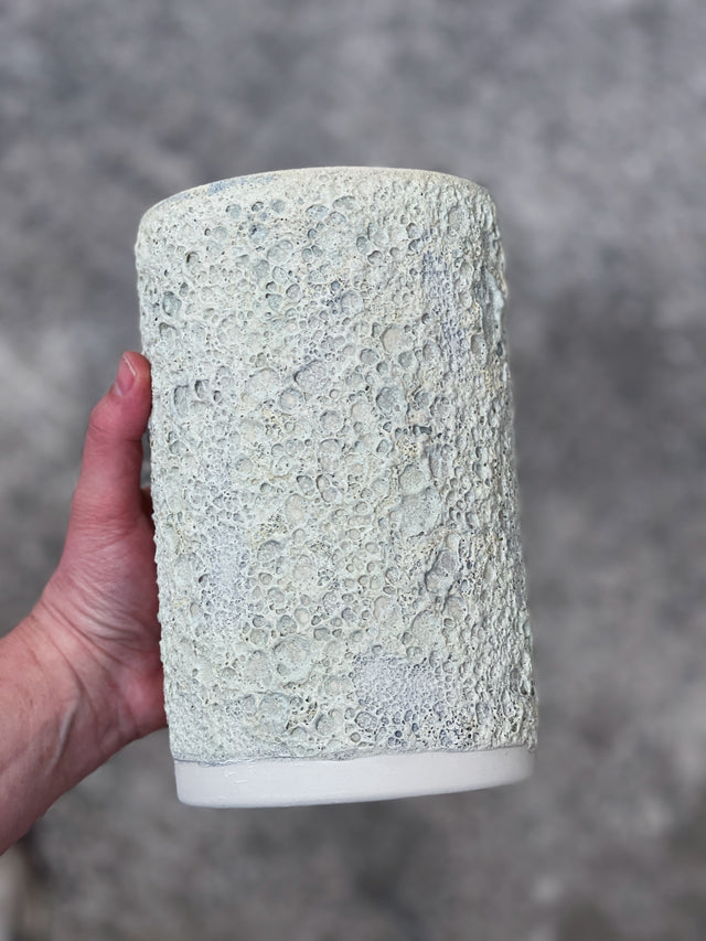 IO Wide Vase - Grey Crater