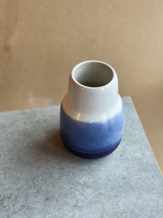 HORIZON small vase - snow/plum