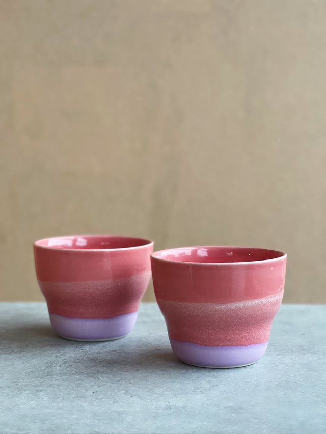 HORIZON large cup - coral/matte purple