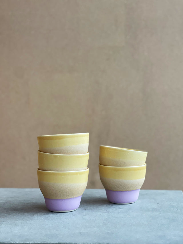 HORIZON medium cup - matte yellow/matte purple