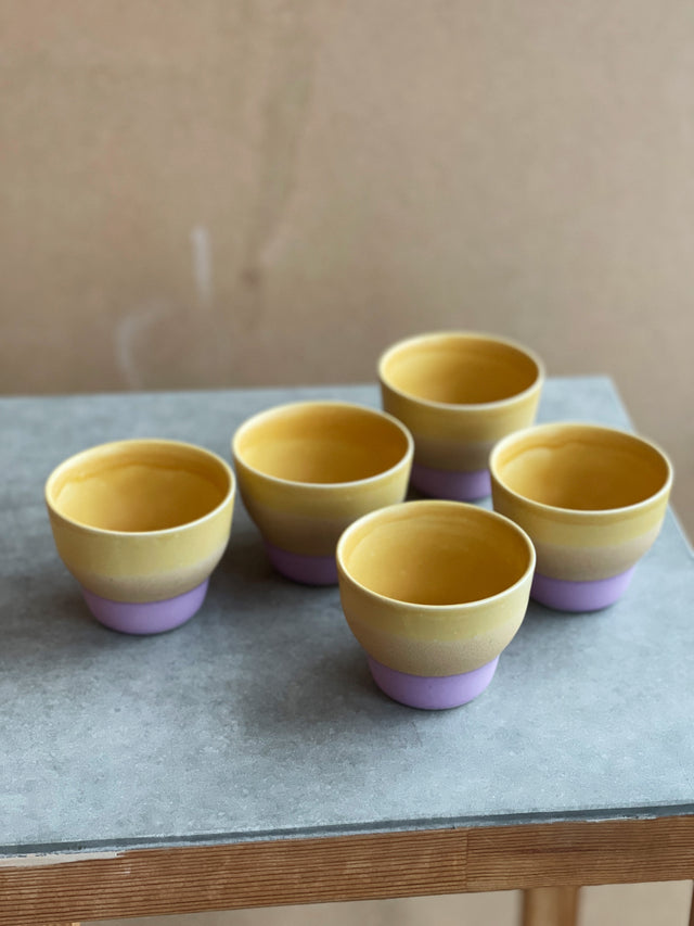 HORIZON medium cup - matte yellow/matte purple