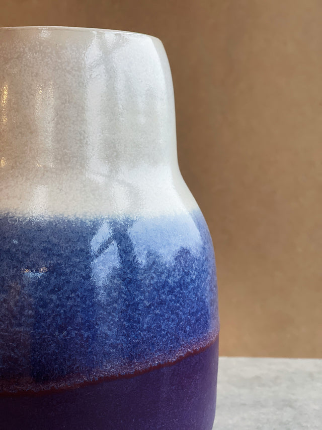 HORIZON large vase - snow/plum