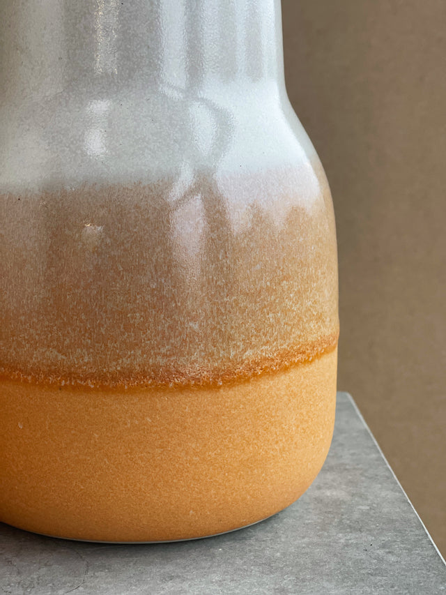 HORIZON large vase - snow/orange