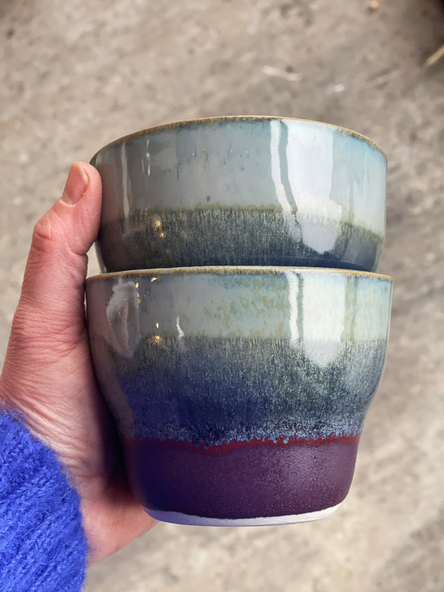 HORIZON large cup - moss/plum