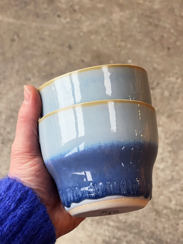 HORIZON large cup - glossy blue/cloud