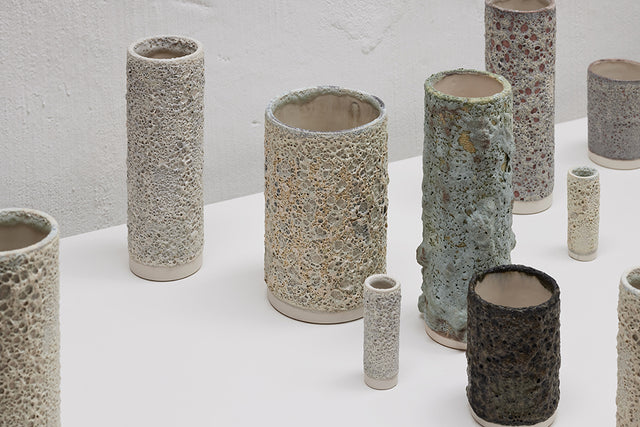 IO Medium Vase - Green Crater