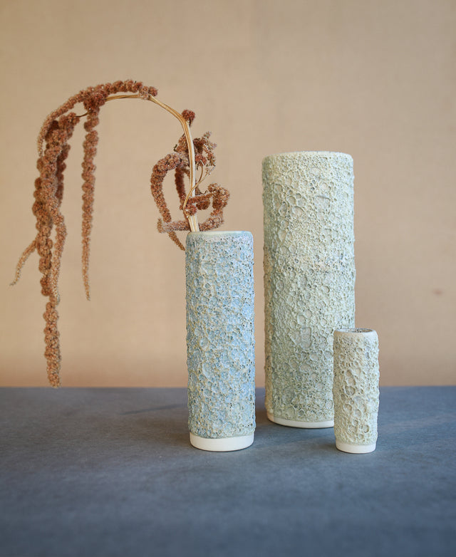IO Tall Vase - Green Crater