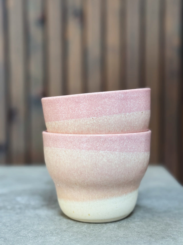 HORIZON large cup - sea rose / eggshell