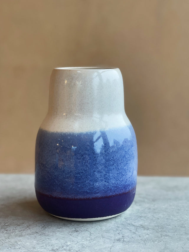 HORIZON small vase - snow/plum
