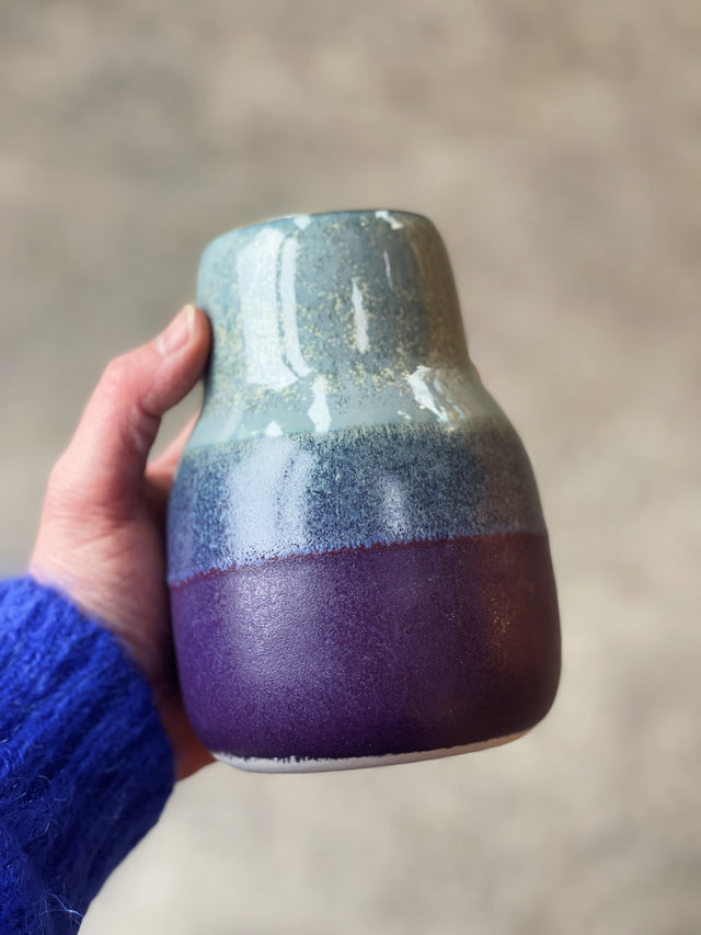 HORIZON small vase - moss/plum