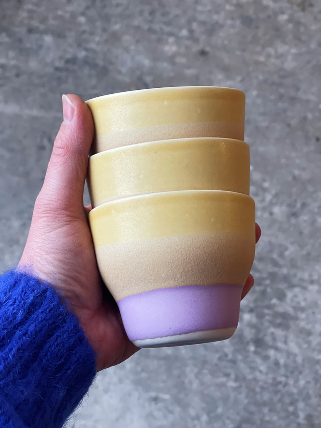 HORIZON medium cup - matte yellow/matte purple